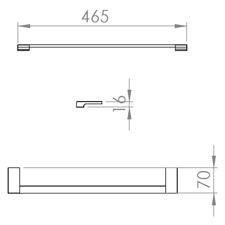 Capannoli "Swing" SW146-33 465mm Towel Holder *Display Item*