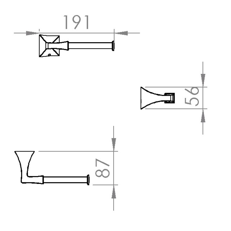 Capannoli "Gotica" GT107-33 Paper Holder