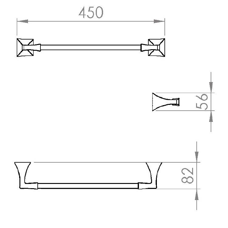 Capannoli "Gotica" GT145-33 450mm Towel Holder