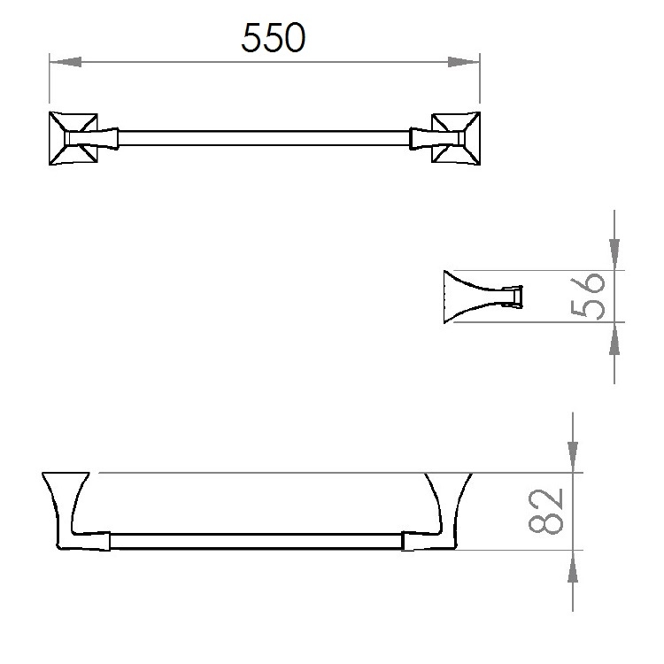 Capannoli "Gotica" GT155-33 550mm Towel Holder