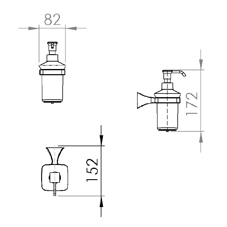 Capannoli "Gotica" GT116-CB33 Soap Dispenser