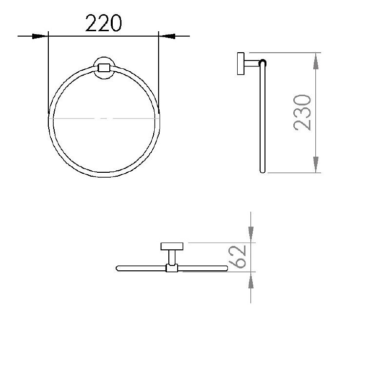 Capannoli "Pratica" PR110-33 Towel Ring