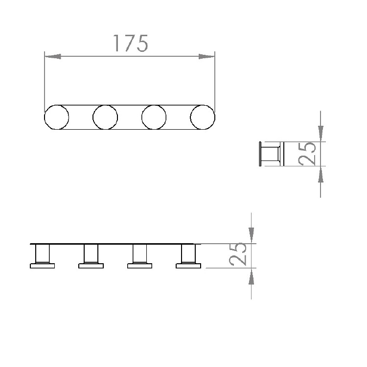 Capannoli "Pratica" PR109/4-33 Clothes Hook *Display Item*