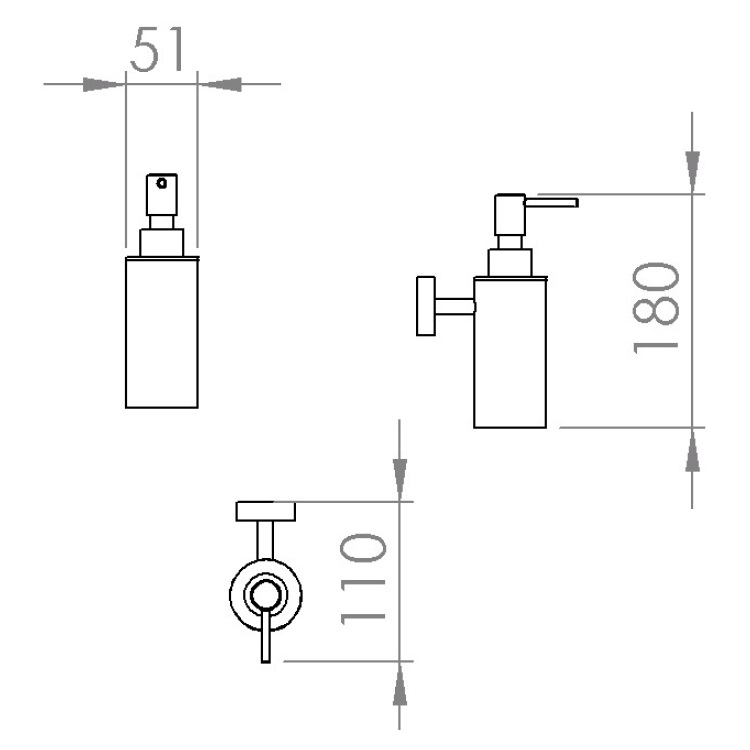 Capannoli "Pratica" PR116/1-33 Soap Dispenser *Display Item*