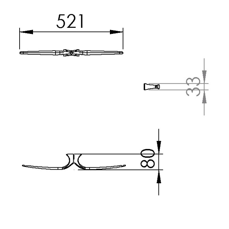 Capannoli "MU" MU150-33 520mm Towel Holder