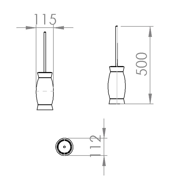Capannoli "CABAZA" CZ114-CB33 Toilet Brush *Display Item*