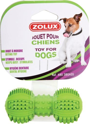 法國ZOLUX  橡膠狗玩具 - DENTAL BONE 9CM (顏色隨機)