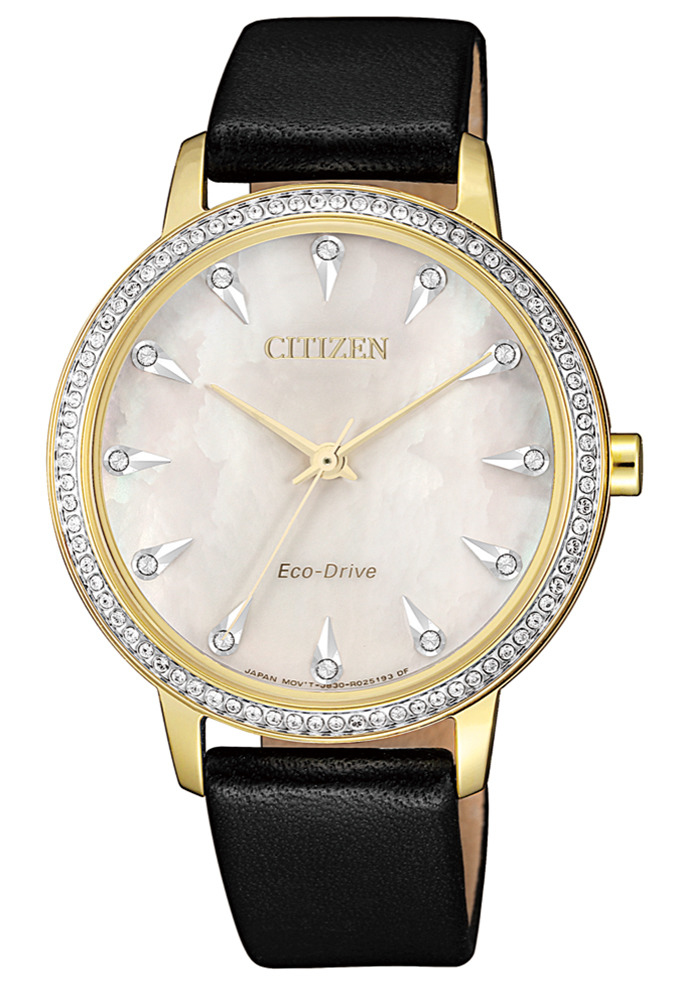 萬年鐘錶 - Citizen 星辰錶  晶鑽光動能女錶   FE7042-07D 表徑35.5MM