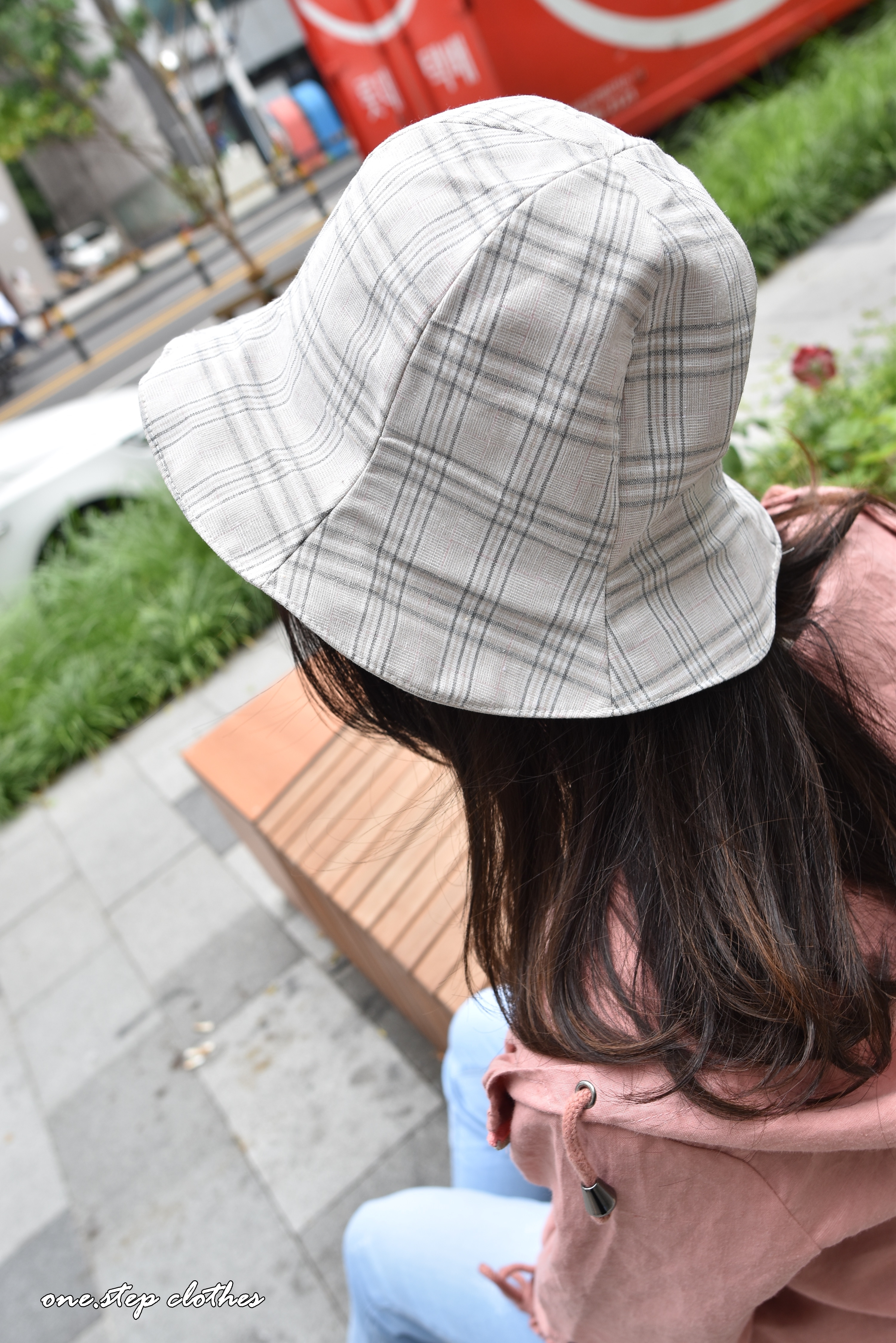 正韓百搭兩面皆可戴漁夫帽 (米)