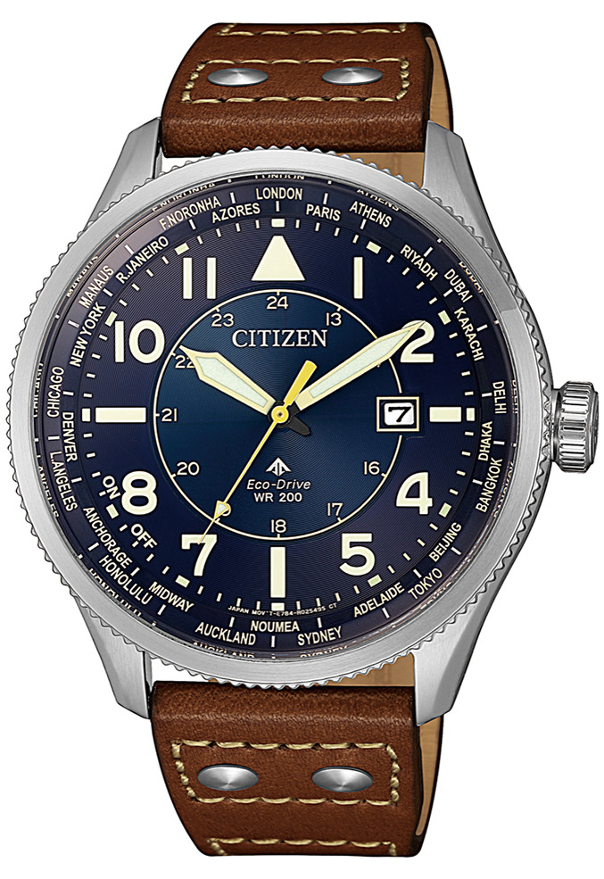 萬年鐘錶 - Citizen 星辰錶  世界時間  光動能男錶   BX1010-11L  錶徑44MM