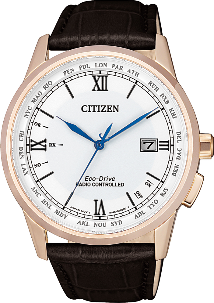 萬年鐘錶 - Citizen 星辰錶  世界時間 電波對時 男錶 CB0152-16A 錶徑42.7MM