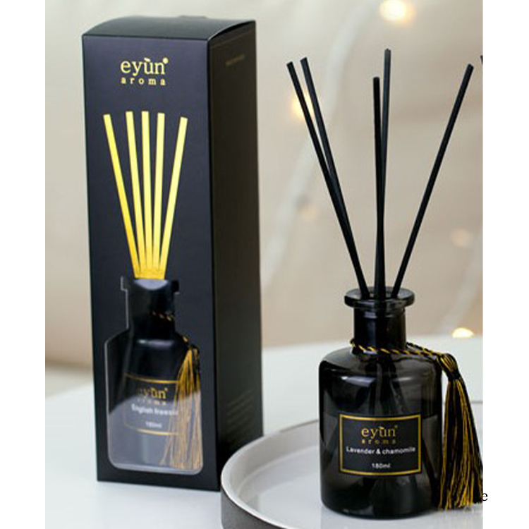 Eyun-113A 圓黑樽籐枝香薰花座180ml No:438459-1