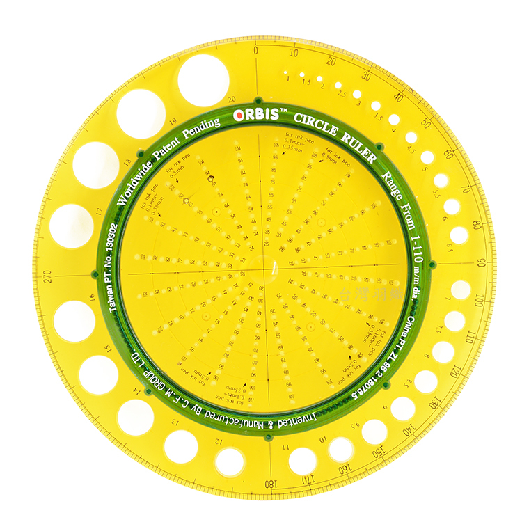 圓形定規尺(轉盤式)