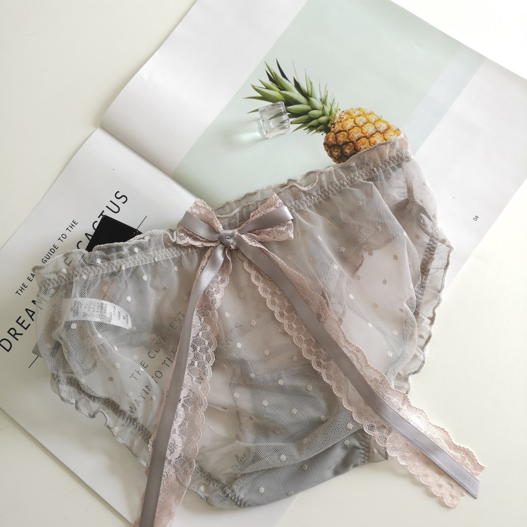 點點網紗 大蝴蝶結內褲(5色)