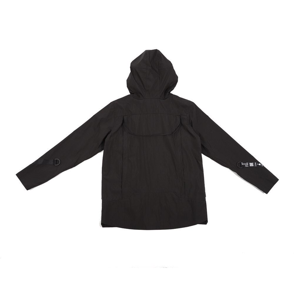 隱藏多口袋連帽外套 (黑)