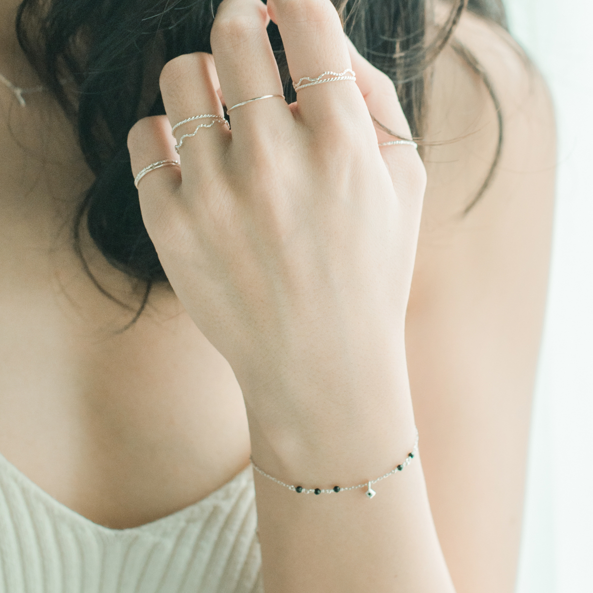 波波滿天星線戒-銀