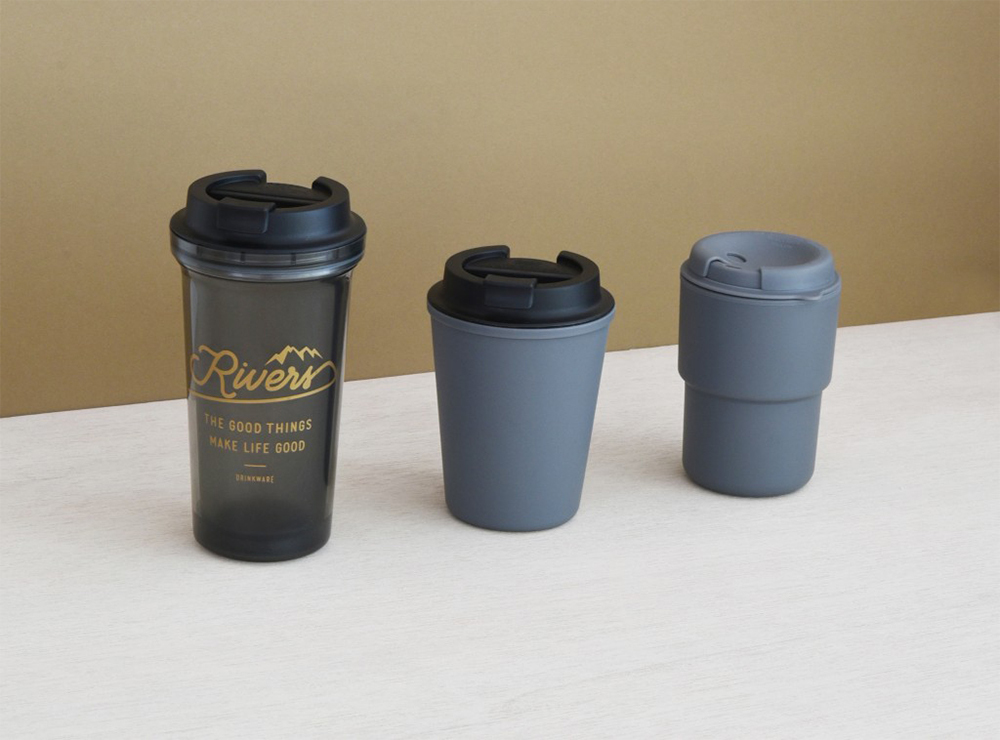 Rivers WALLMUG DEMITA 雙層隨行咖啡杯 350ml_鉛色