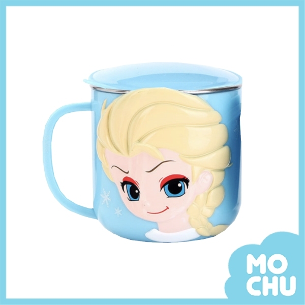 Ｑ版艾莎可拆式不鏽鋼單耳水杯