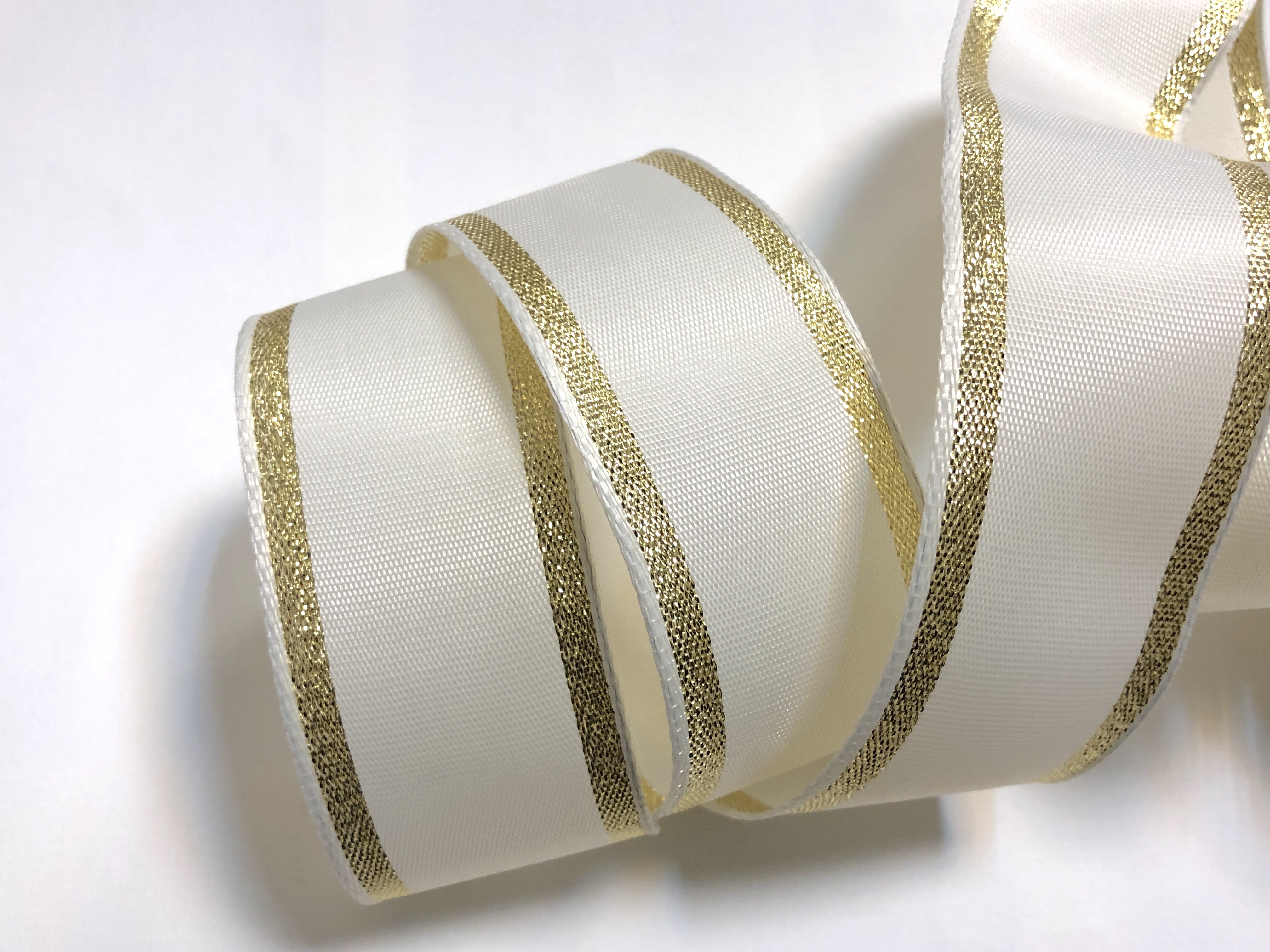 雙邊金蔥條紋/厚磅平織鐵絲 2色/Outlet