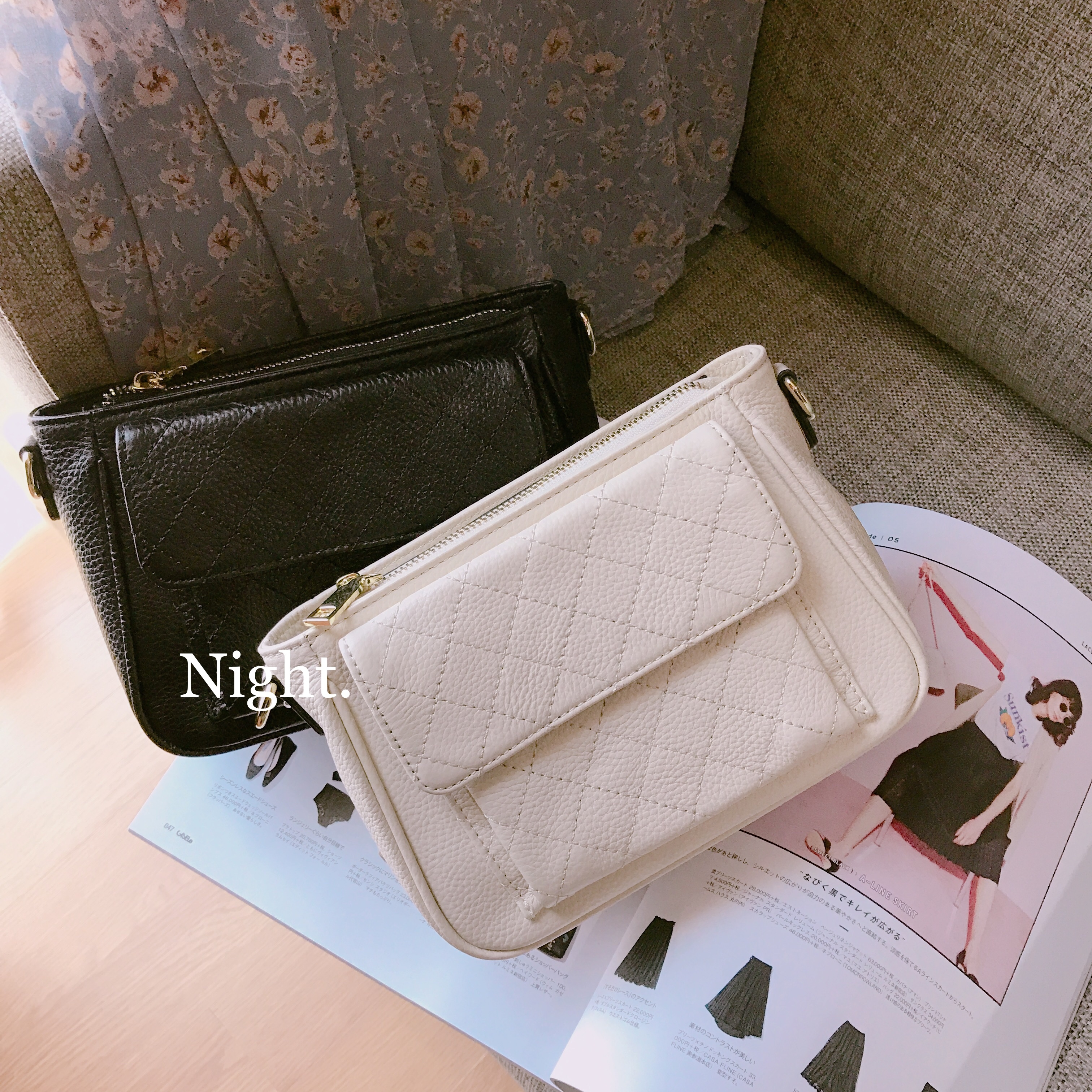 神美韓製高質感牛皮3way菱格拉鍊包