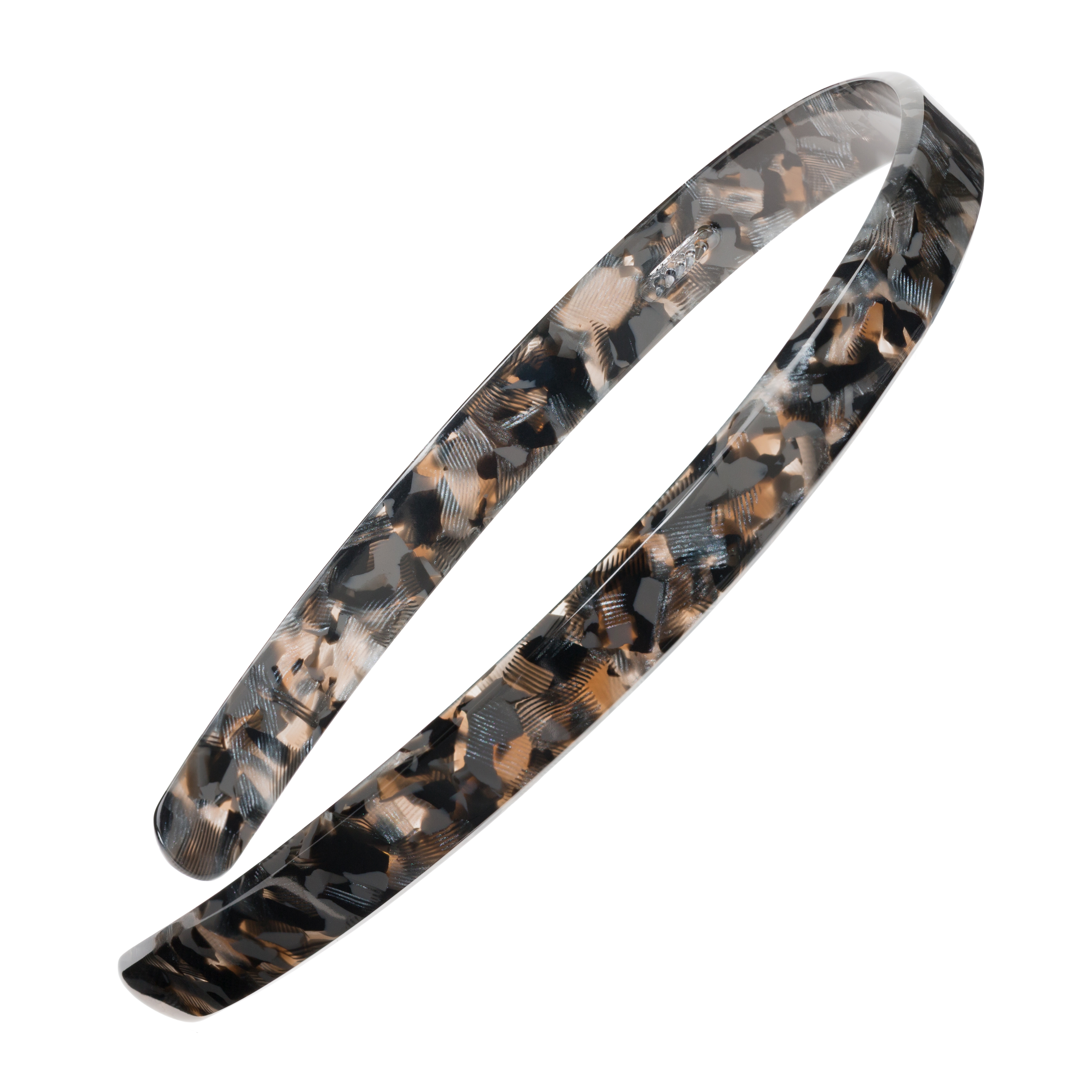 FRANCE LUXE 1/2吋經典髮箍〈珍珠黑〉