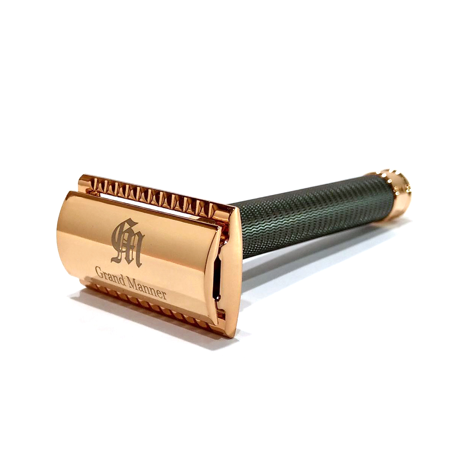 英國 Grand Manner 特務系列 復古雙面安全手動刮鬍刀（槍與玫瑰 / 傳統老式雙刃刮鬍刀片）