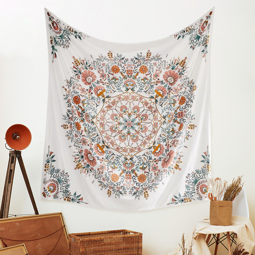 large floral tapestry