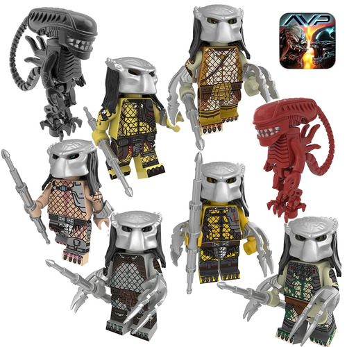 Aliens vs Predator Minifigures Minifigs fit Lego