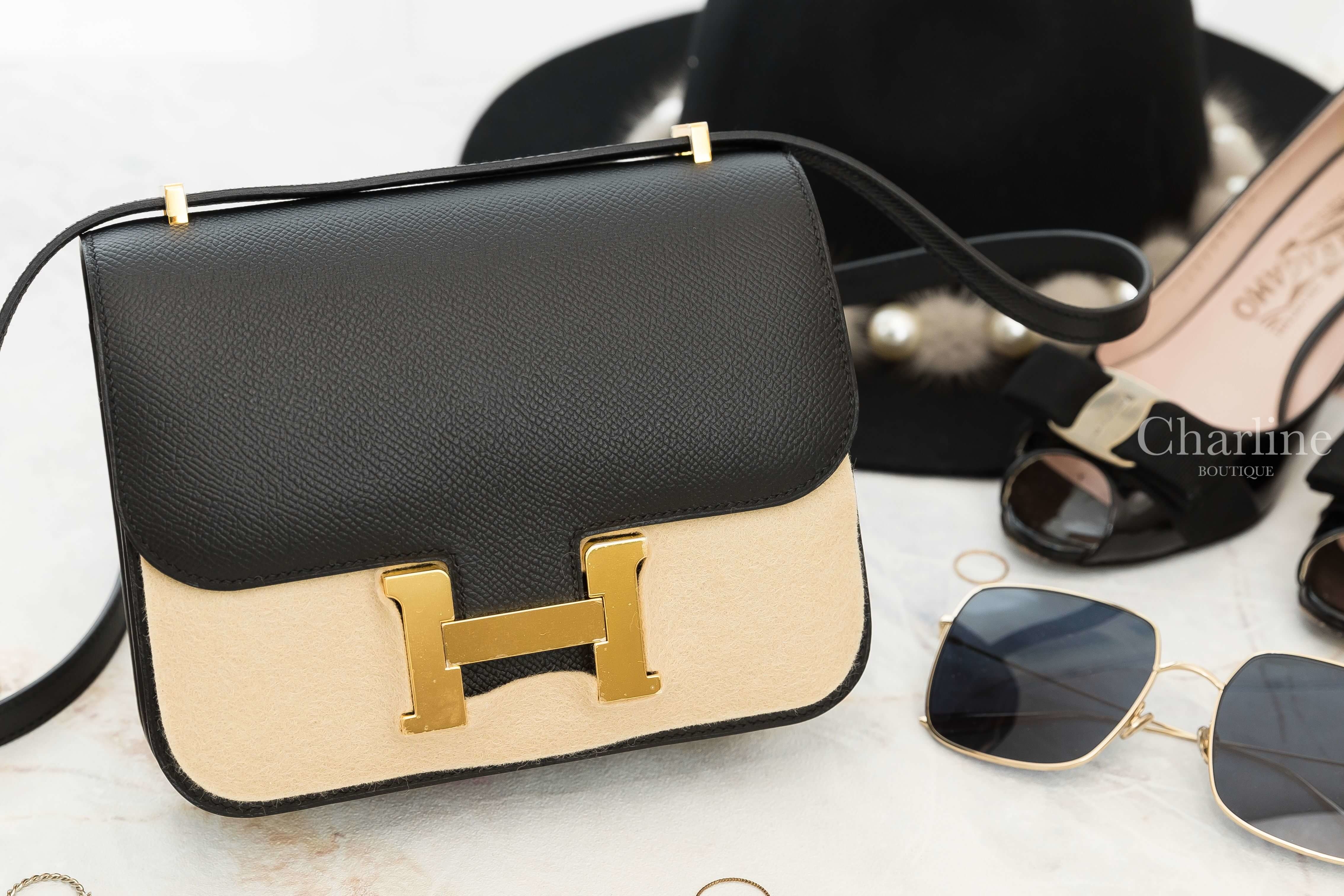 Hermès Mini Constance 18cm 89 Noir Epsom 黑色金釦