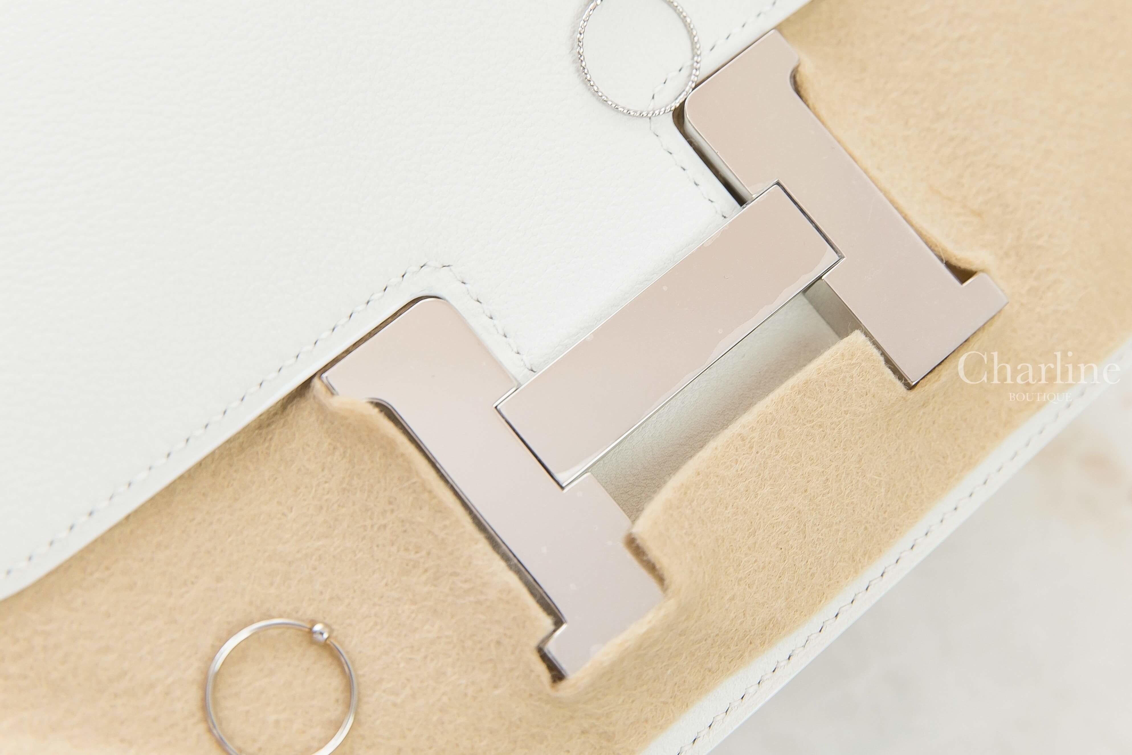 Hermès Constance III 24cm 01 Blanc Evercolor 白色銀釦