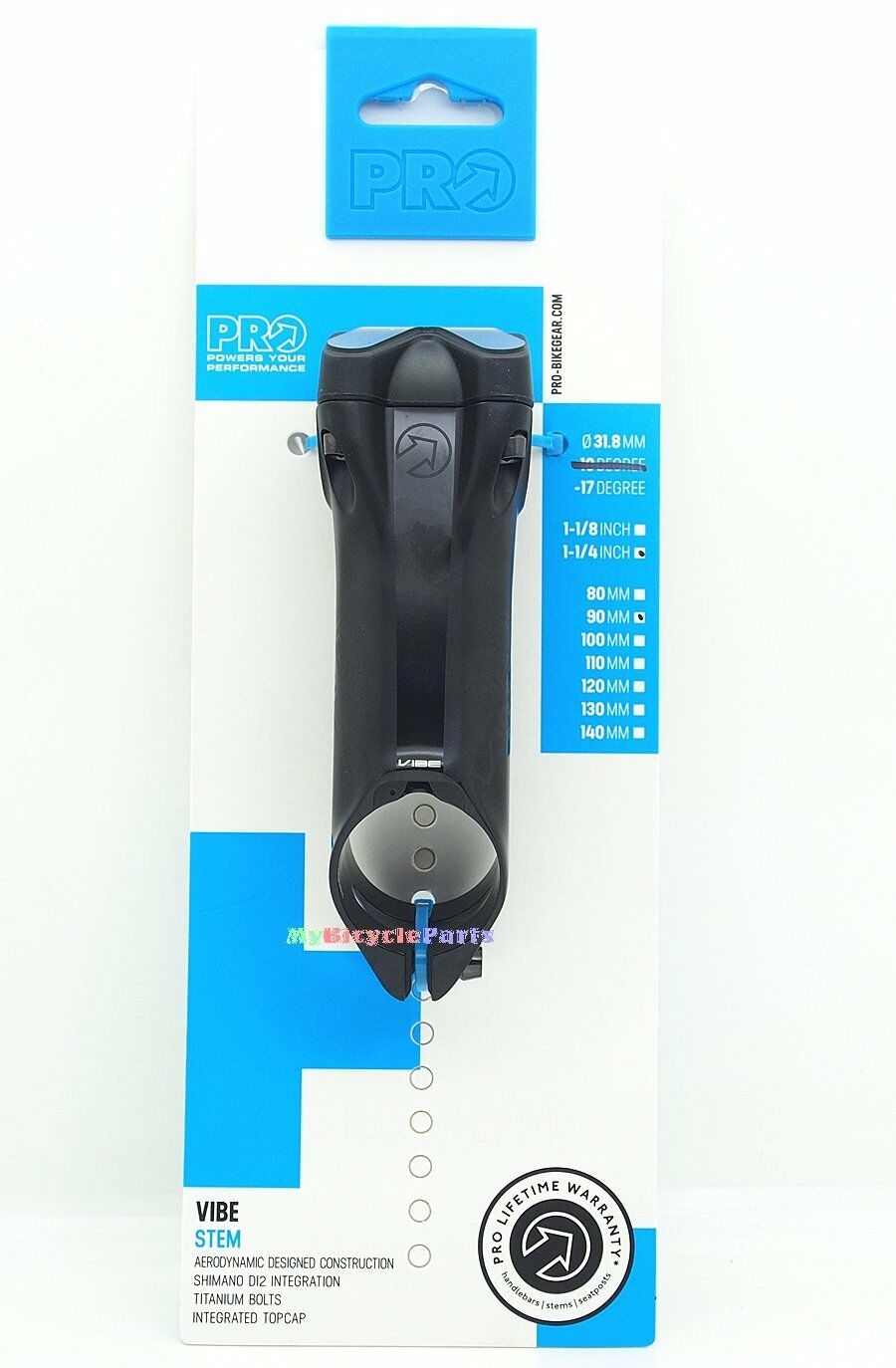 Shimano Pro VIBE Di2 Integration Alloy Stem w/ Top Cap,