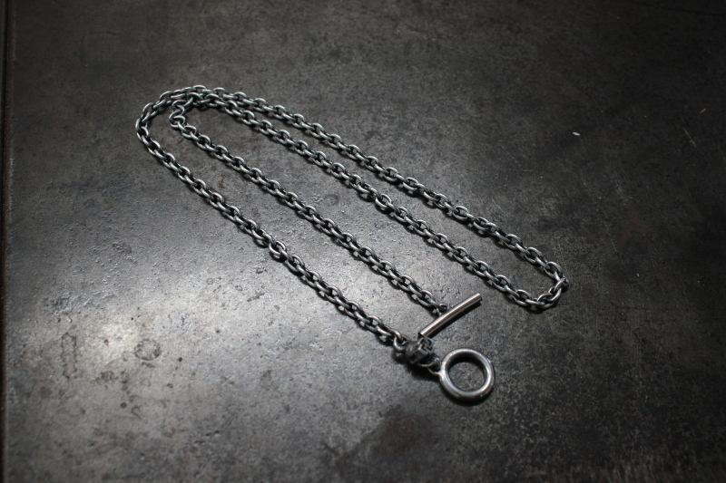 FCC-09 單運氣十字骷髏付豆鏈頸鏈