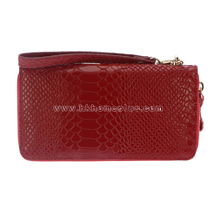 Alina - 真皮長銀包配手挽帶