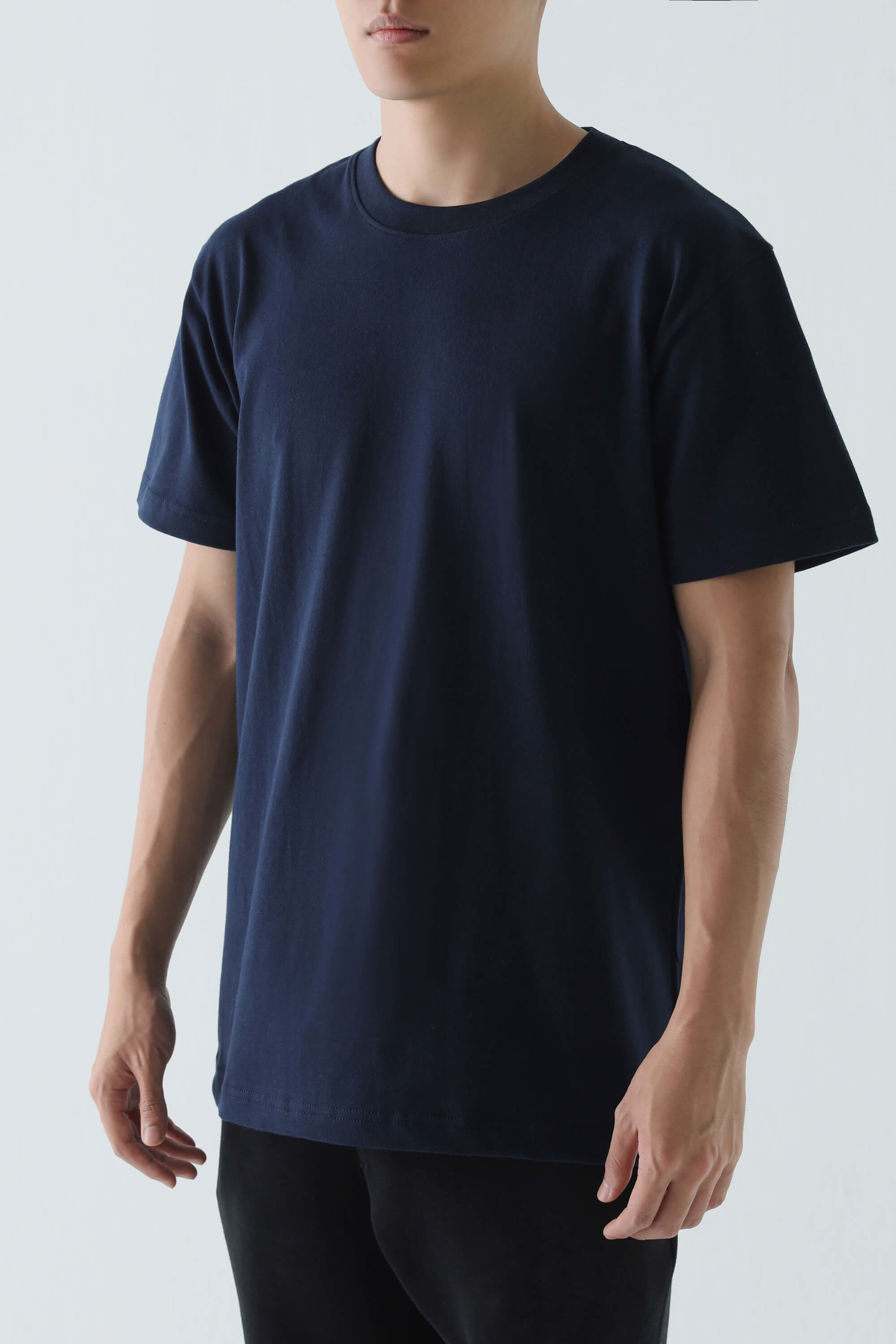 mr.maestro 高磅數- 純棉美式素Tee  藏青