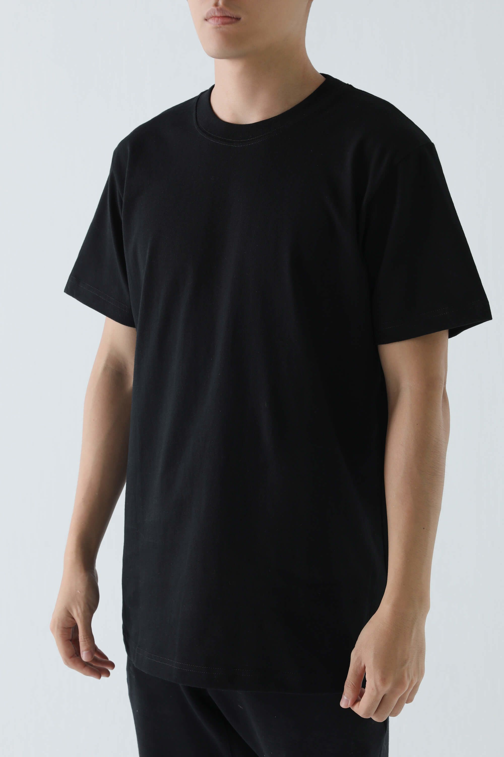 mr.maestro 高磅數- 純棉美式素Tee  黑