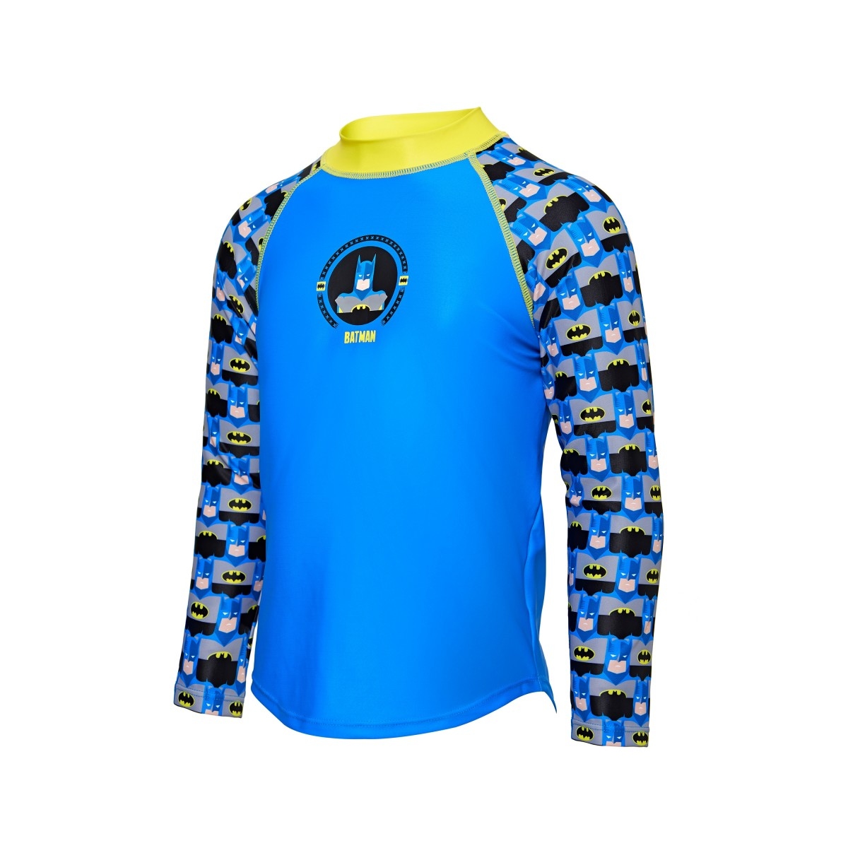 兒童蝙蝠俠長袖防曬上衣 - 淺藍