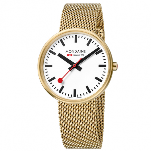 萬年鐘錶 - MONDAINE  瑞士國鐵   SBB系列MINI GIANT小巨人腕錶    XM-76311GM 錶徑35MM