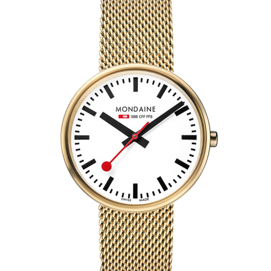 萬年鐘錶 - MONDAINE  瑞士國鐵   SBB系列MINI GIANT小巨人腕錶    XM-76311GM 錶徑35MM