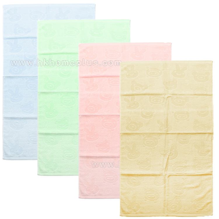 2條裝 厚身動物暗花浴巾 4540320