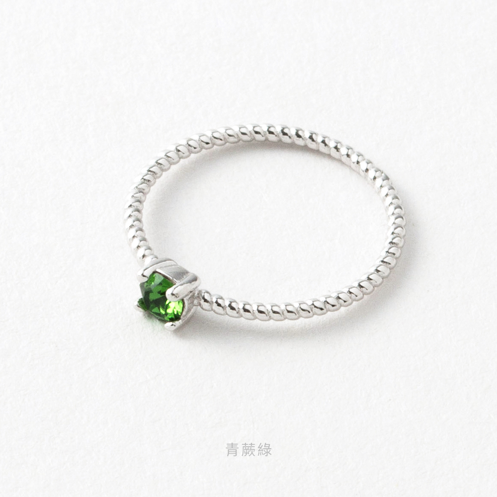 施華洛世奇 單鑽 S925 純銀 防小人 尾戒