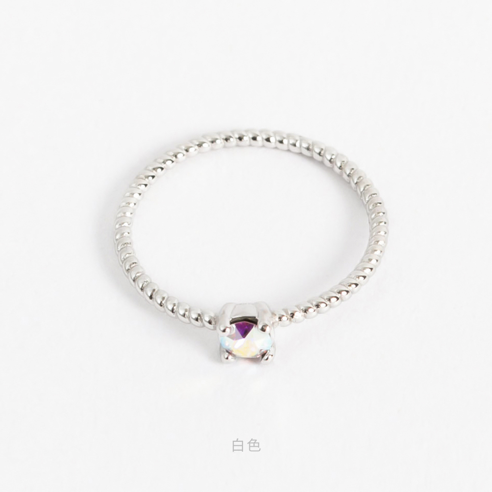 施華洛世奇 單鑽 S925 純銀 防小人 尾戒