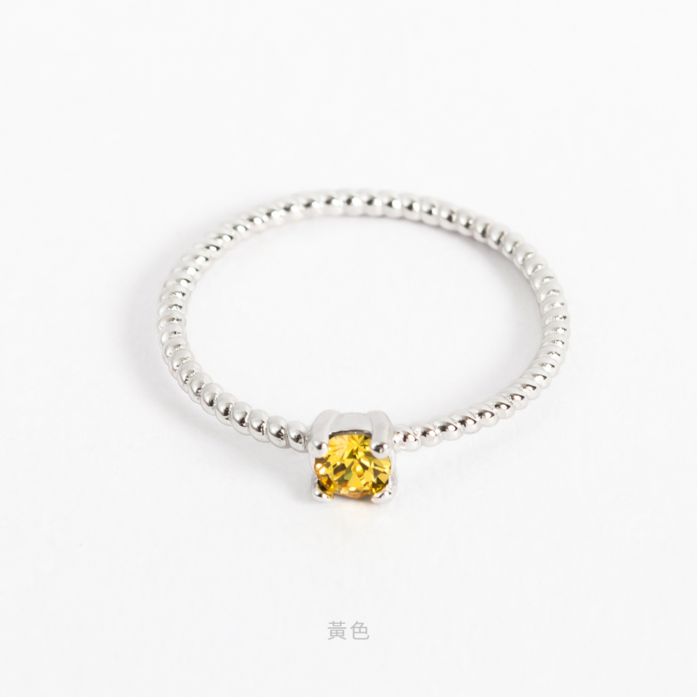 施華洛世奇 單鑽 S925 純銀 防小人 尾戒