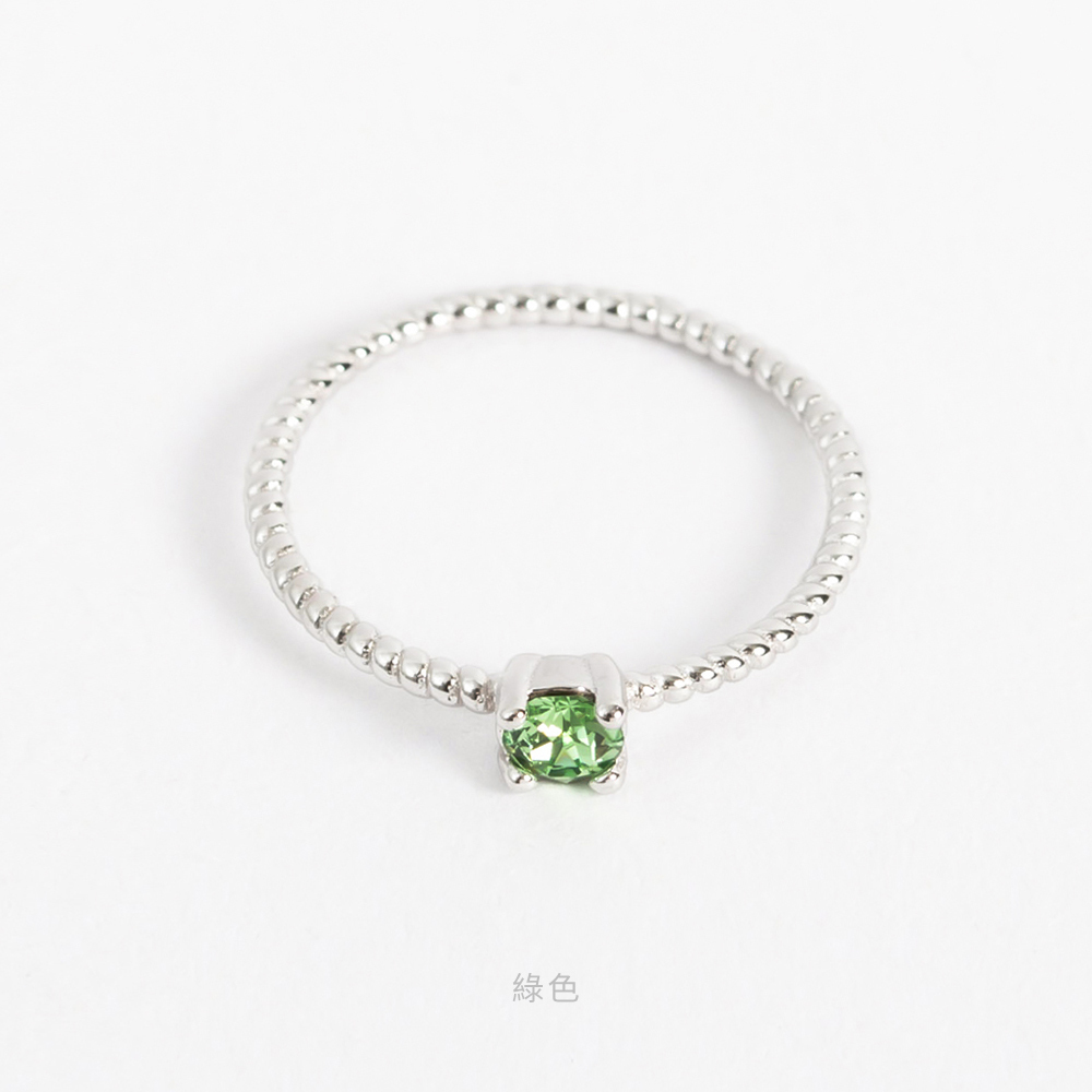 施華洛世奇 單鑽 S925 純銀 防小人 尾戒