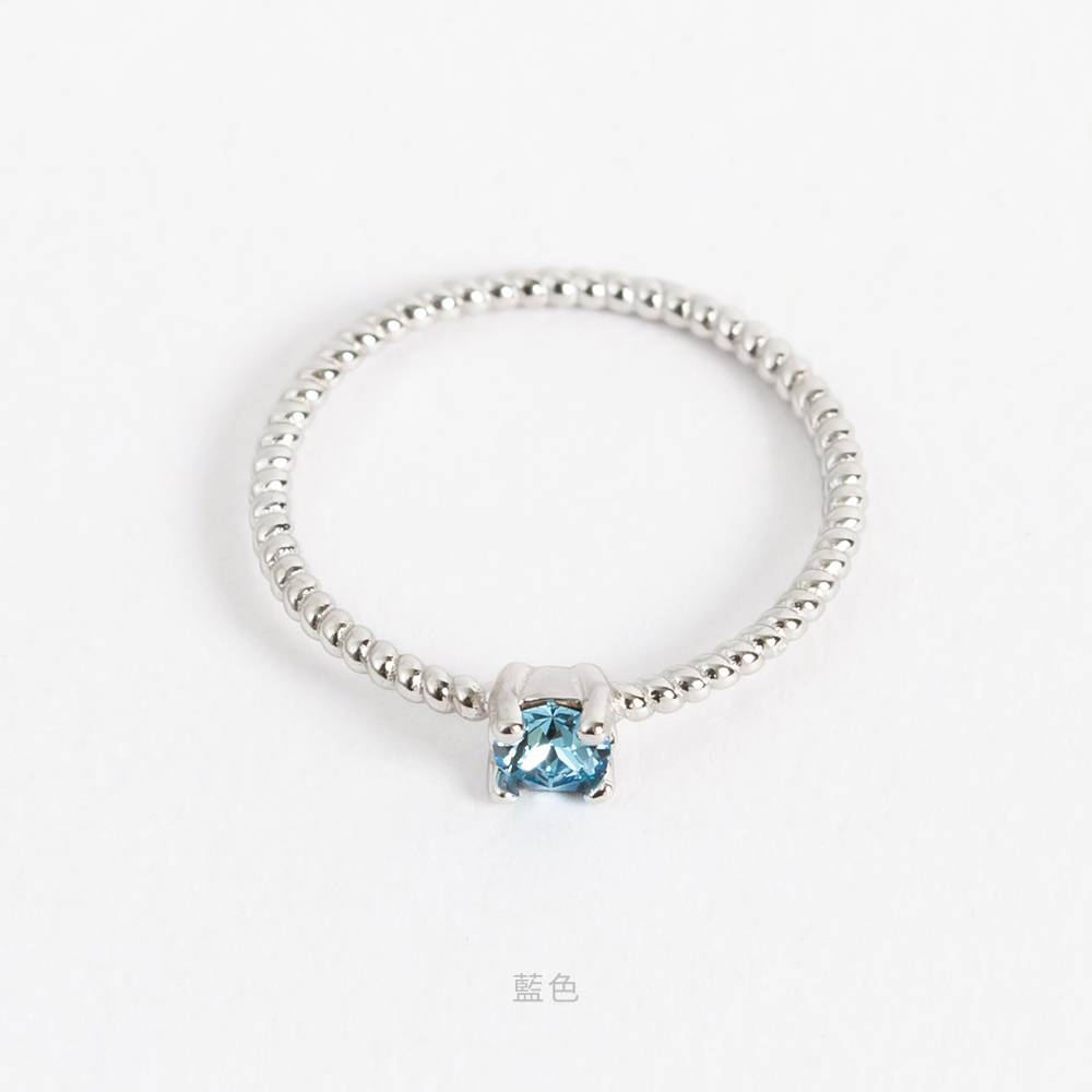 施華洛世奇 單鑽 S925 純銀 防小人 尾戒