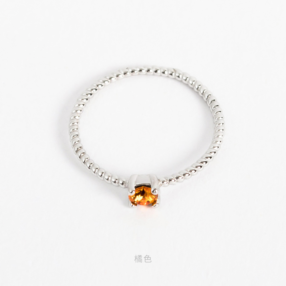 施華洛世奇 單鑽 S925 純銀 防小人 尾戒