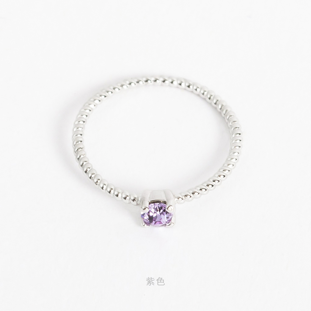 施華洛世奇 單鑽 S925 純銀 防小人 尾戒