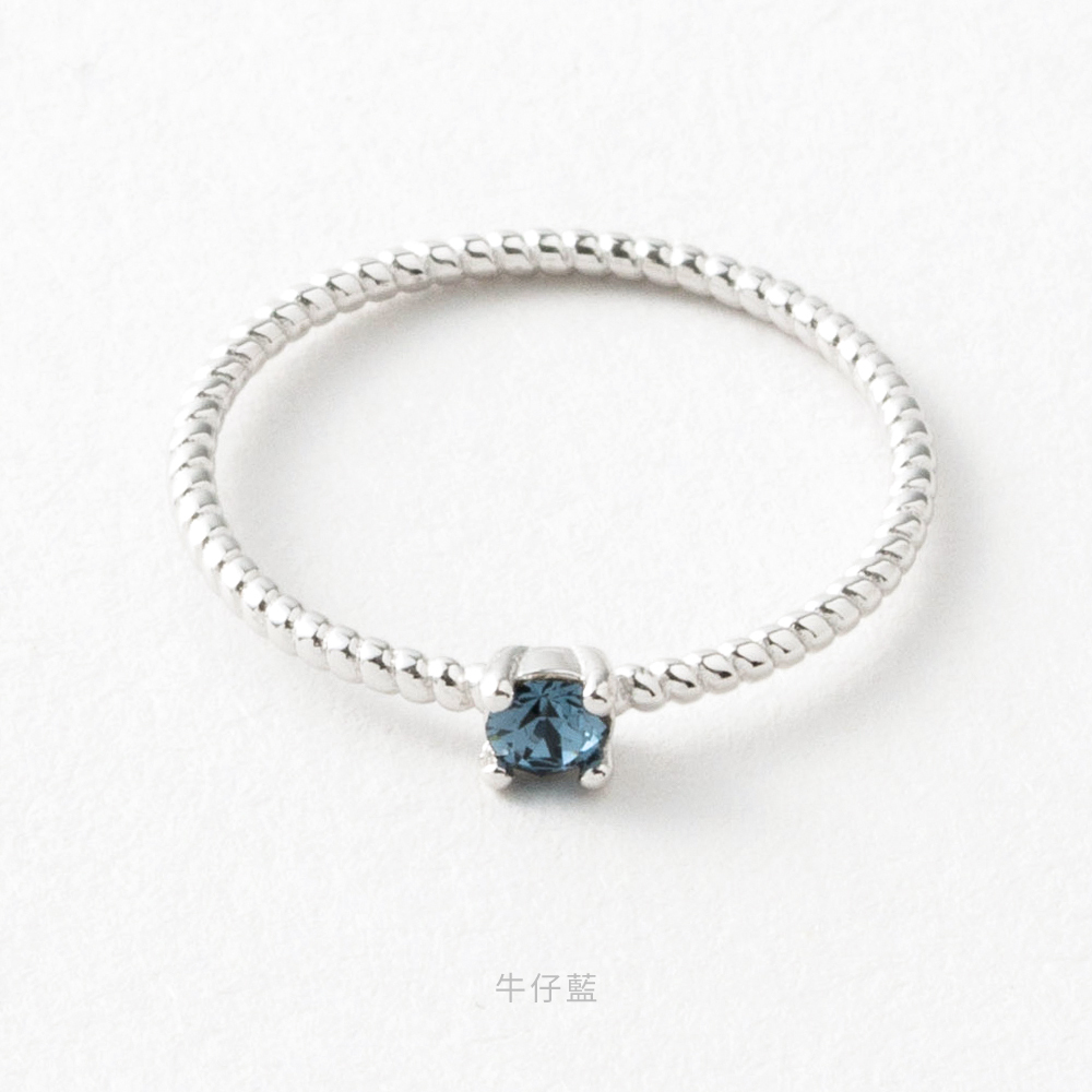 施華洛世奇 單鑽 S925 純銀 防過敏 戒指