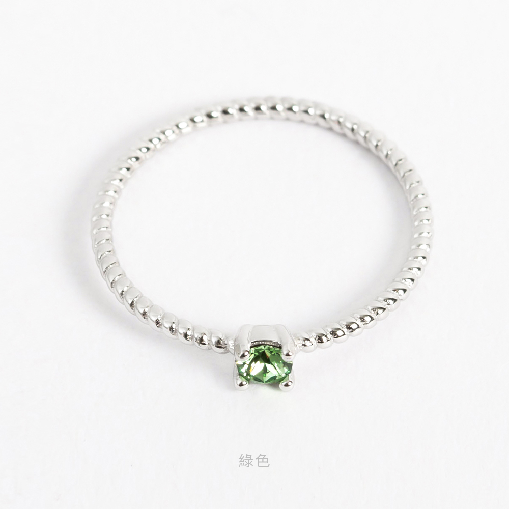 施華洛世奇 單鑽 S925 純銀 防過敏 戒指