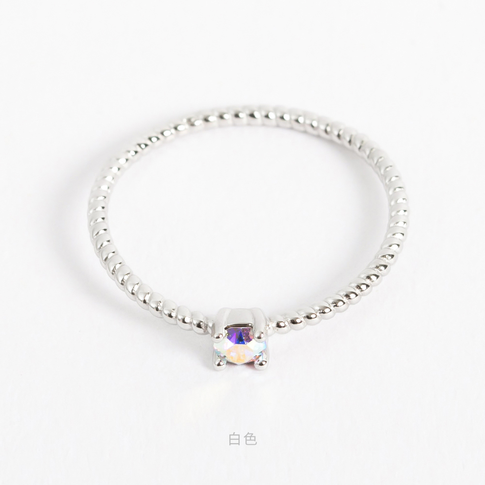 施華洛世奇 單鑽 S925 純銀 防過敏 戒指