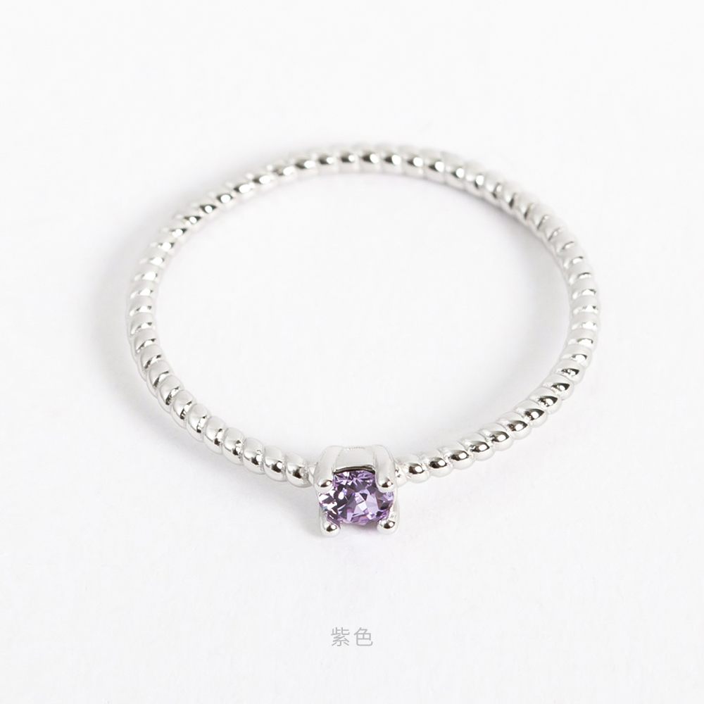 施華洛世奇 單鑽 S925 純銀 防過敏 戒指